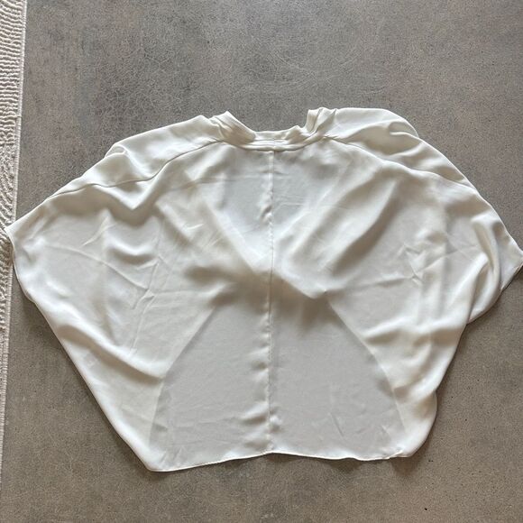 Trina Turk Cream Drape Blouse - Picture 7 of 7